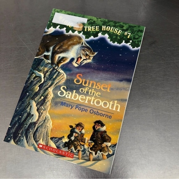 Magic Tree House: #7 Sunset of the Sabertooth by: Mary Pope Osborne, paperback - Picture 1 of 7